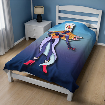 Space Warrior Sir Pentious Velveteen Plush Blanket