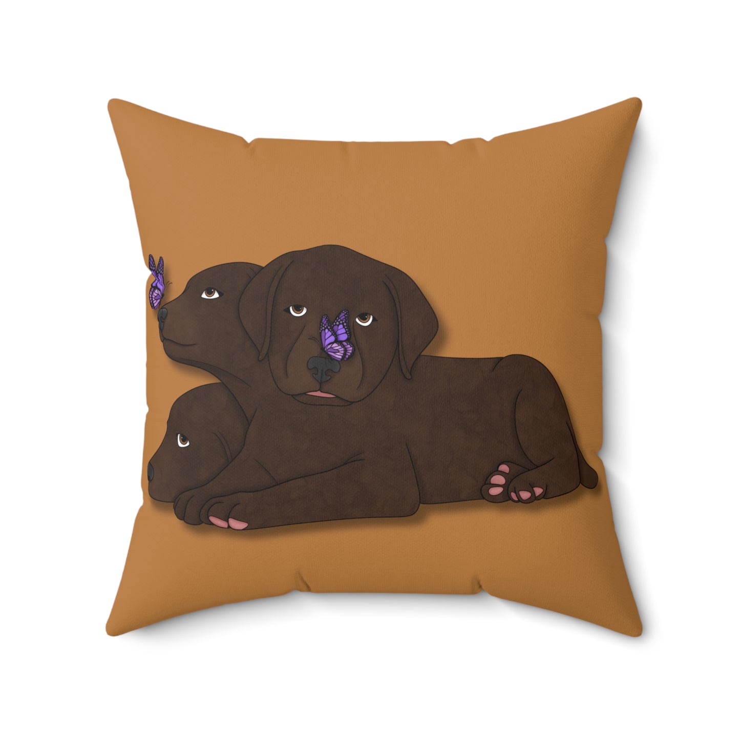 Cerberus Puppy Spun Polyester Square Pillow