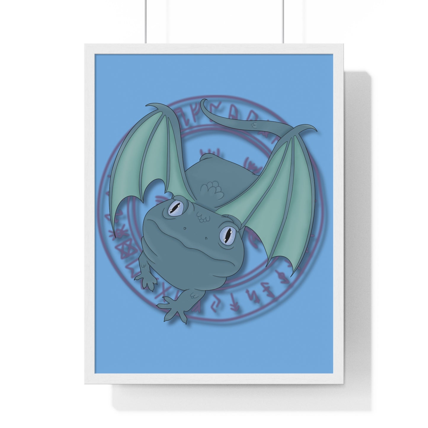 Baby Dragon Vertical Framed Poster