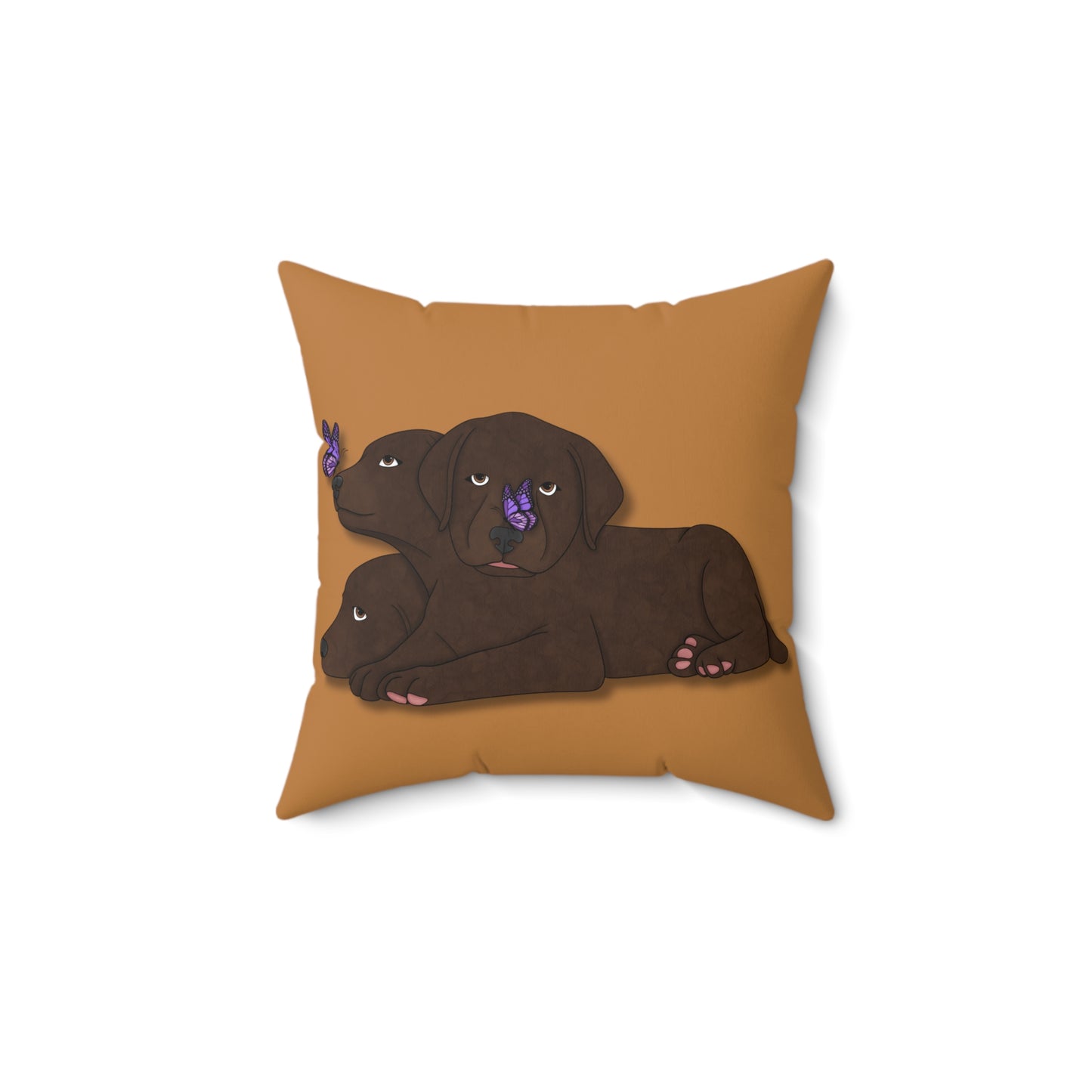 Cerberus Puppy Spun Polyester Square Pillow