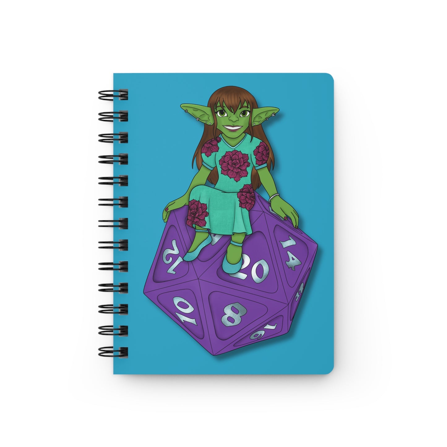 Goblin on a d20 Spiral Bound Journal