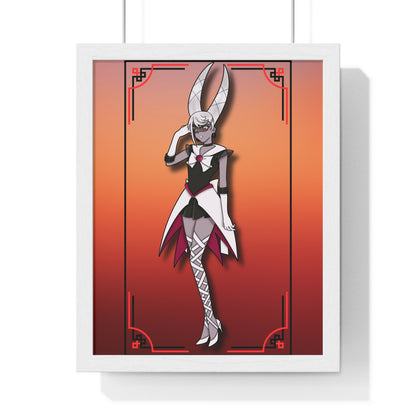 Space Warrior Carmilla Vertical Framed Poster