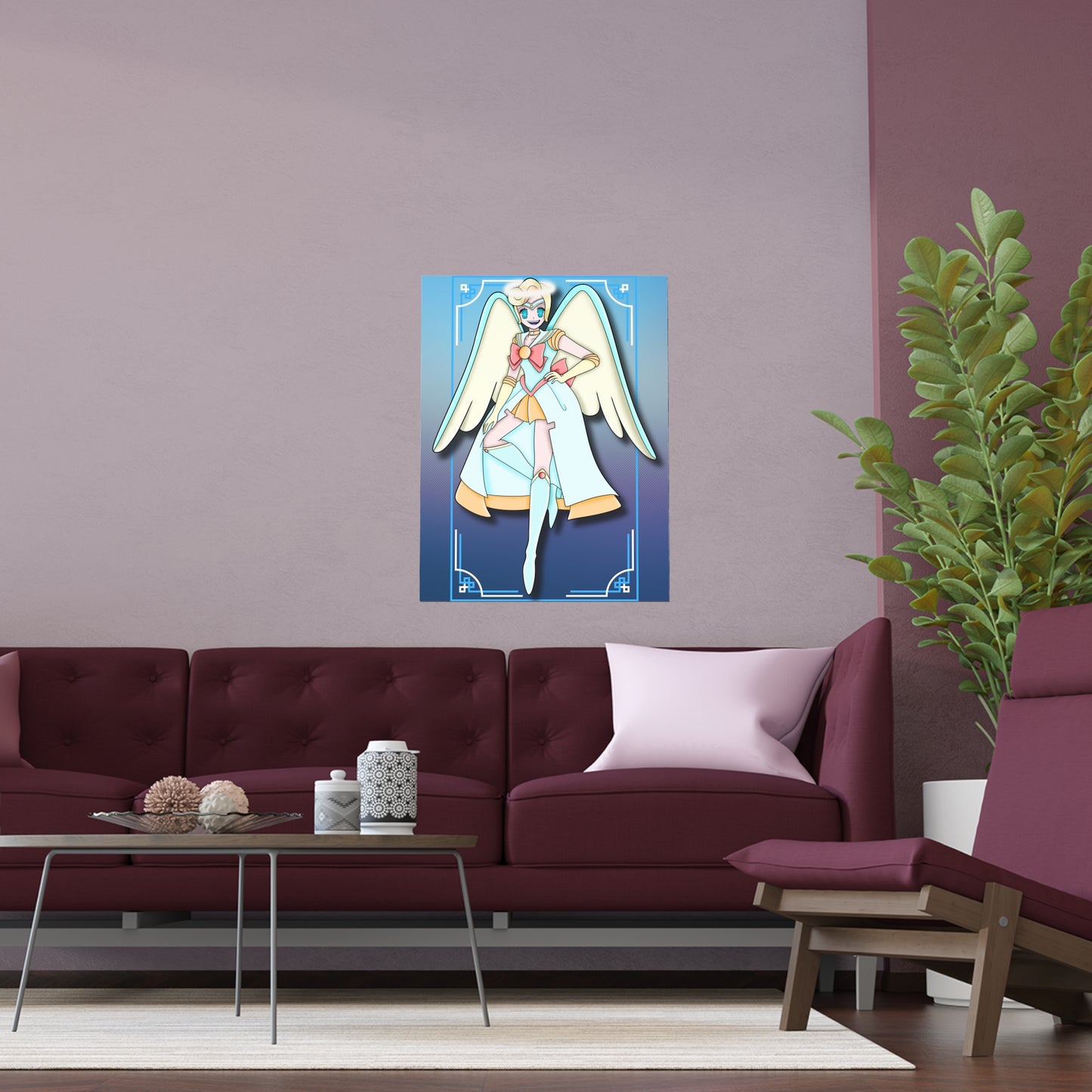 Space Warrior Saint Peter Indoor and Outdoor Silk Posters