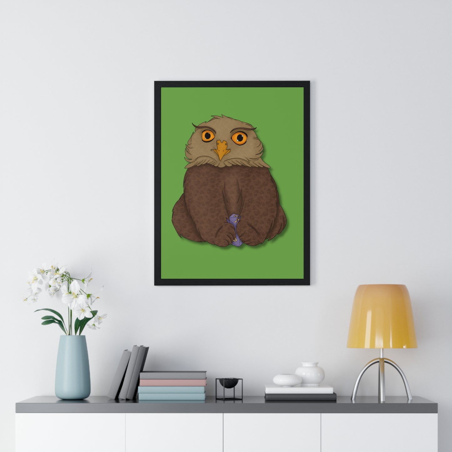 Owlbear Cub Vertical Framed Poster