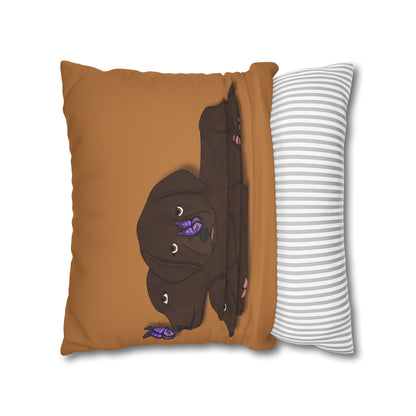 Cerberus Puppy Spun Polyester Square Pillowcase