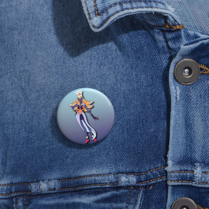 Space Warrior Sir Pentious Pin Button