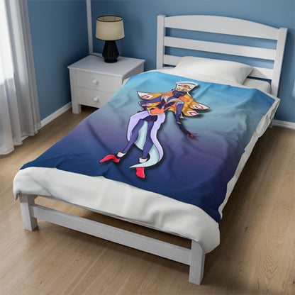 Space Warrior Sir Pentious Velveteen Plush Blanket