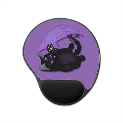 Winged Kitten Mouse Pad With Wrist Rest