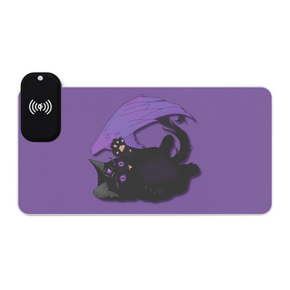 Winged Kitten LED Gaming Mouse Pad