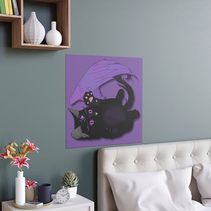 Winged Kitten Indoor and Outdoor Silk Posters