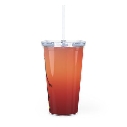 Space Warrior Zestial Plastic Tumbler with Straw