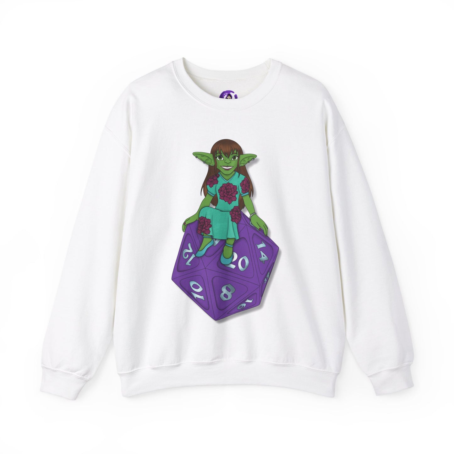 Goblin on a d20 Unisex Heavy Blend™ Crewneck Sweatshirt