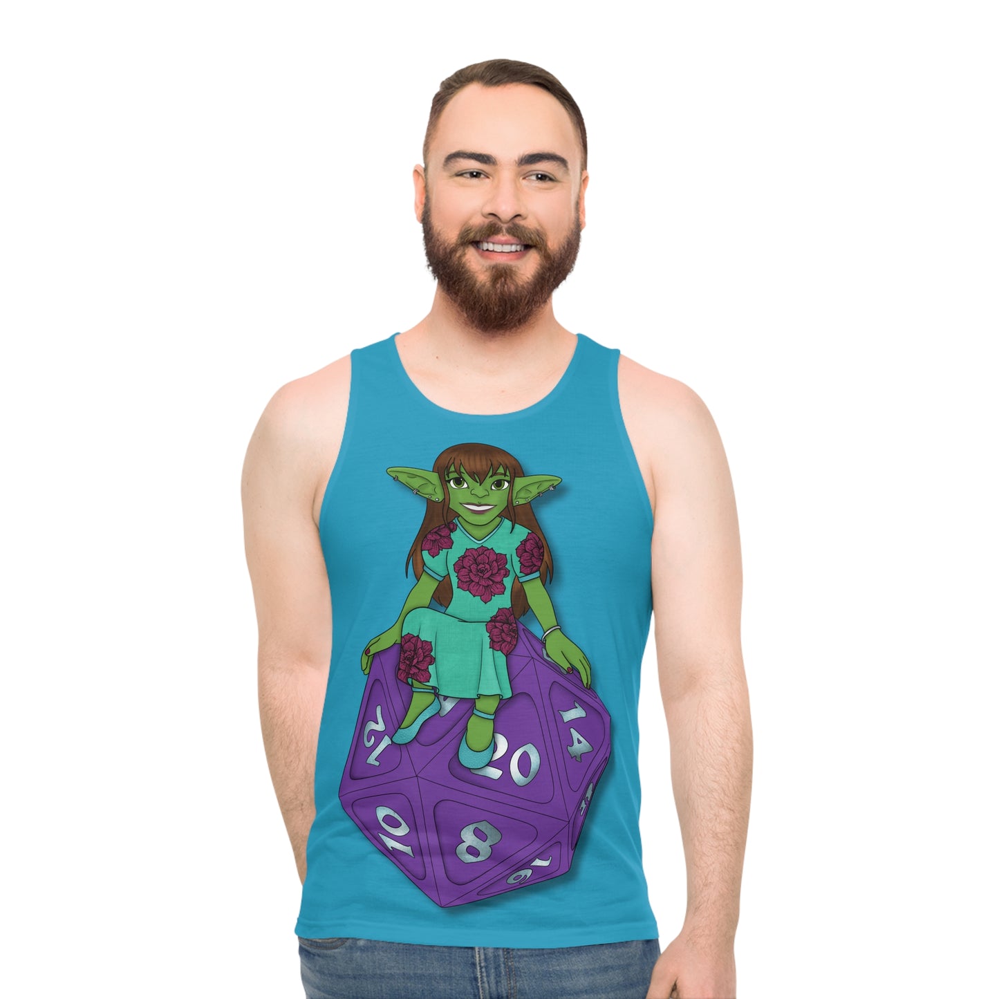 Goblin on a d20 Unisex Tank Top