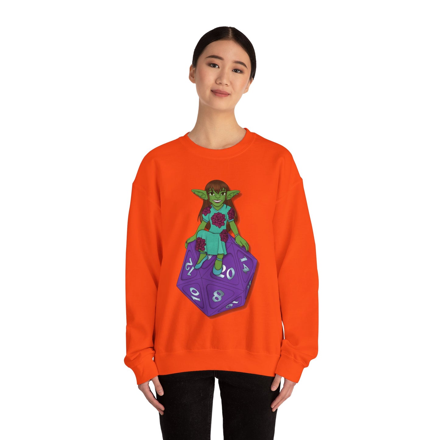 Goblin on a d20 Unisex Heavy Blend™ Crewneck Sweatshirt