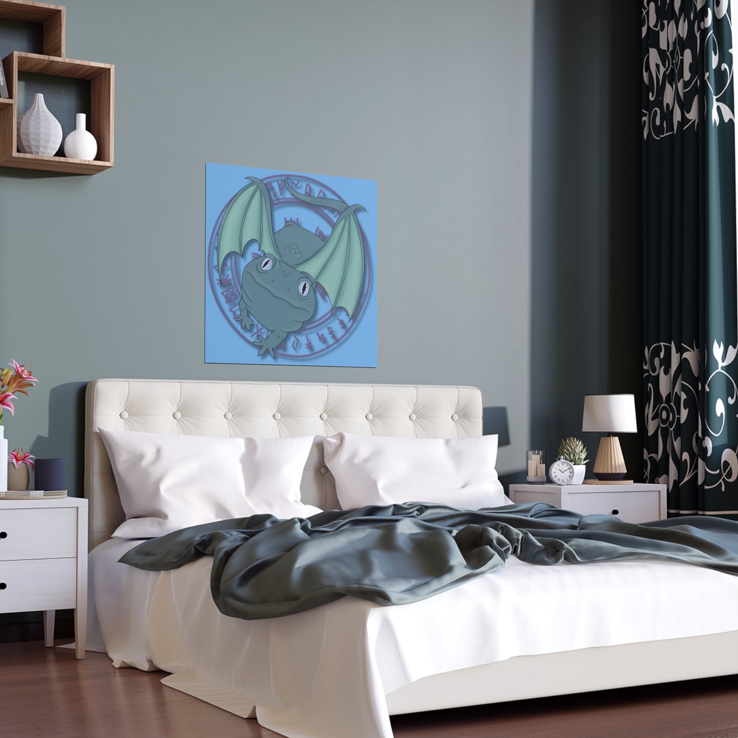 Baby Dragon Indoor and Outdoor Silk Posters