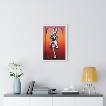 Space Warrior Carmilla Vertical Framed Poster