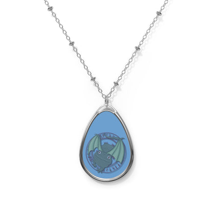 Baby Dragon Oval Necklace