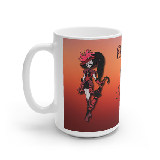 Space Warrior Rosie White Ceramic Mug, 11oz and 15oz