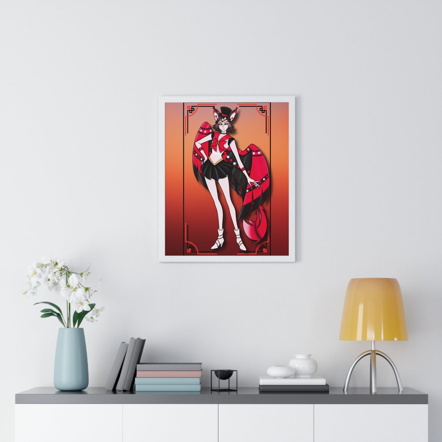 Space Warrior Husk Vertical Framed Poster