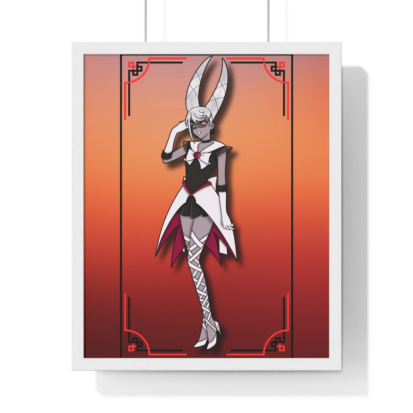 Space Warrior Carmilla Vertical Framed Poster