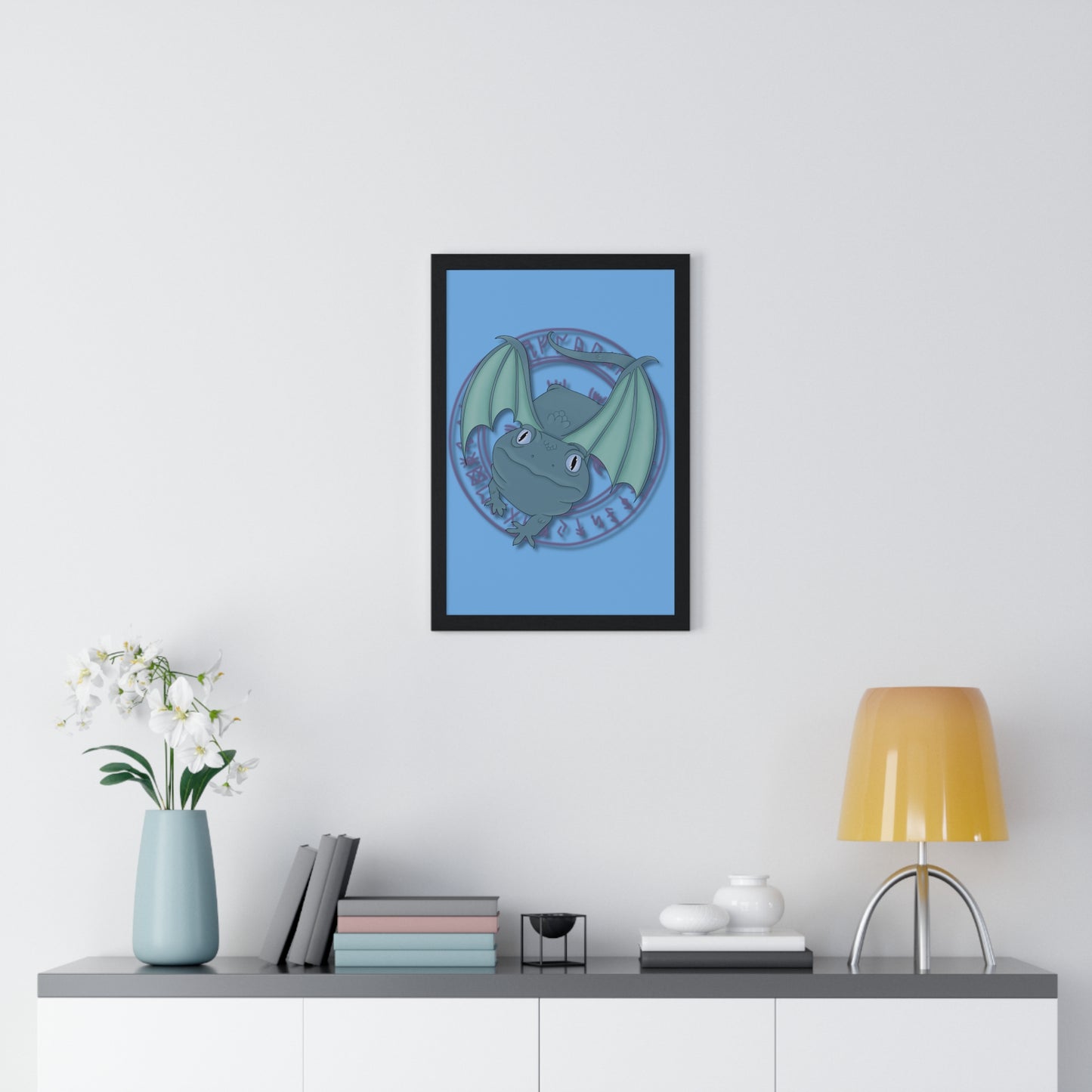 Baby Dragon Vertical Framed Poster