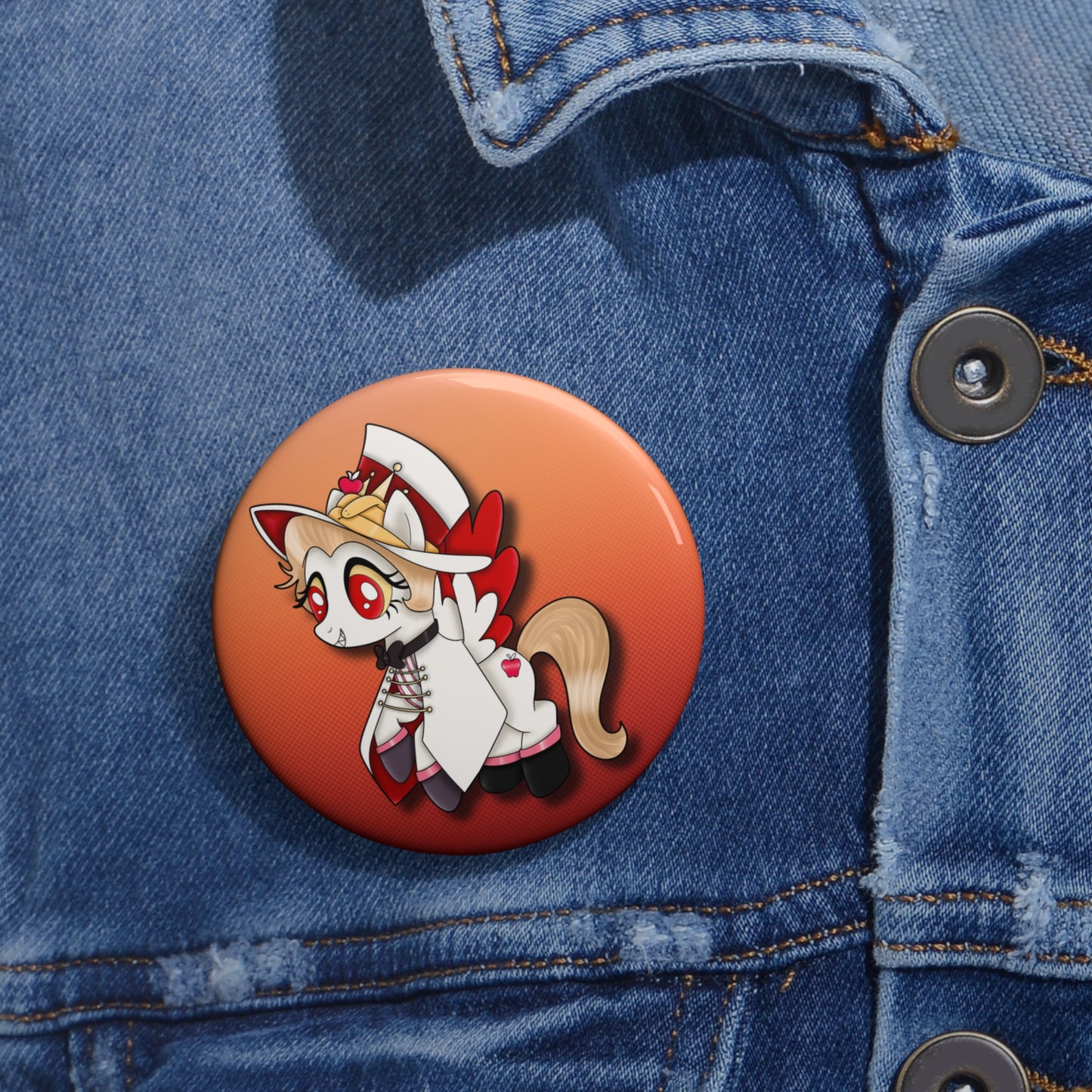 Pony Lucifer Custom Pin Buttons