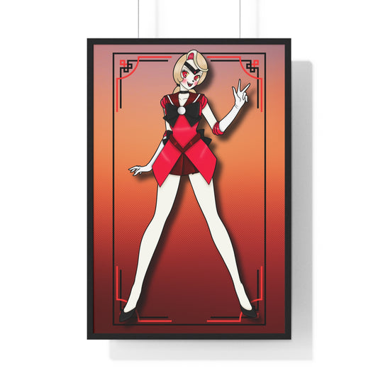 Space Warrior Charlie Vertical Framed Poster