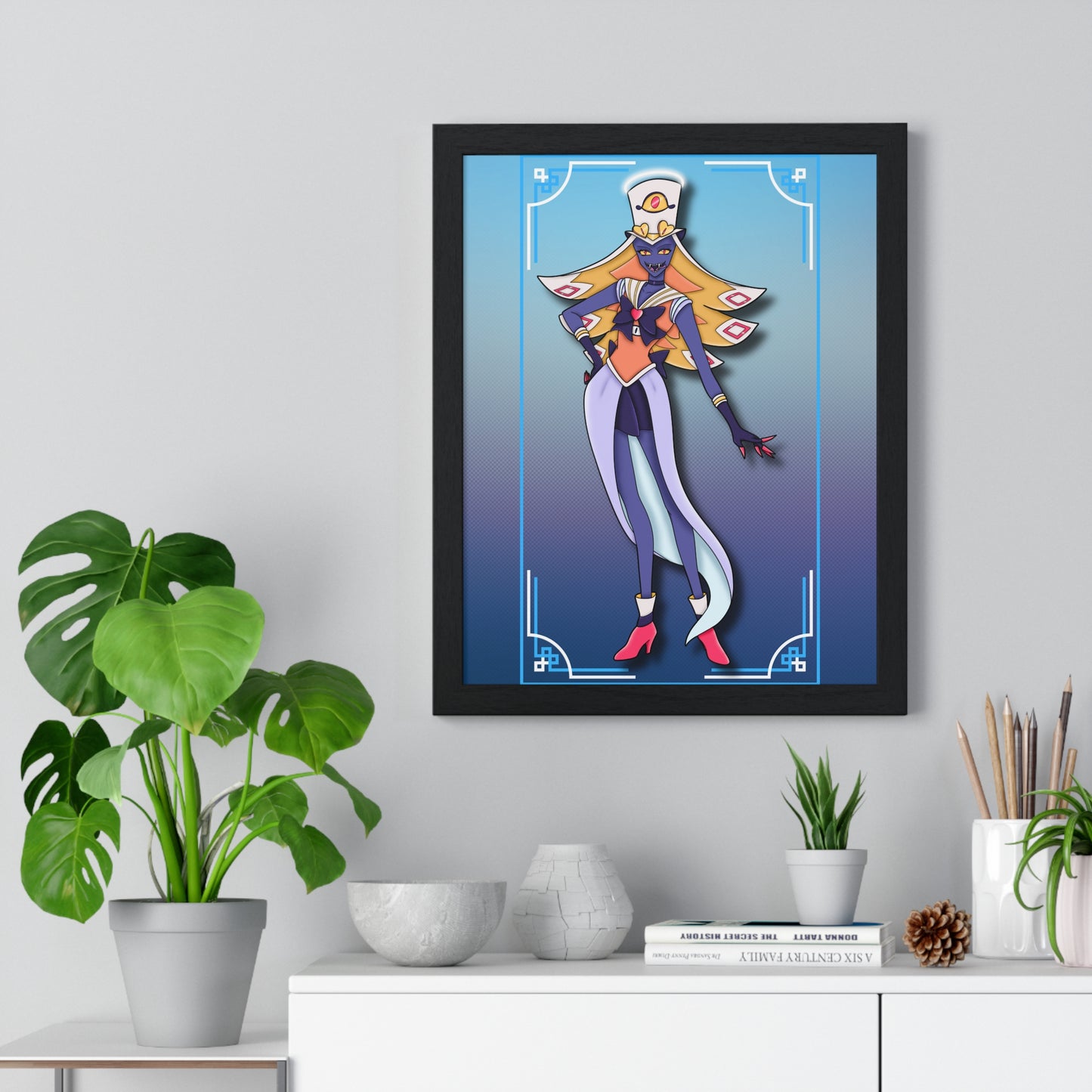 Space Warrior Sir Pentious Vertical Framed Poster