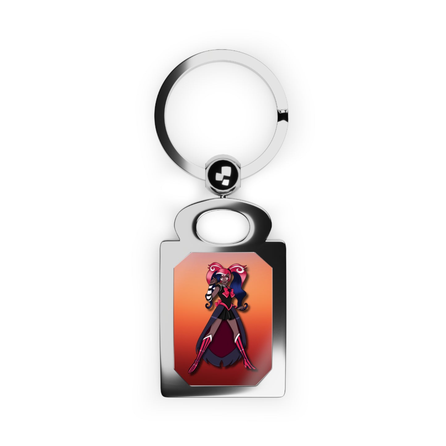 Space Warrior Velvette Rectangle Photo Keyring