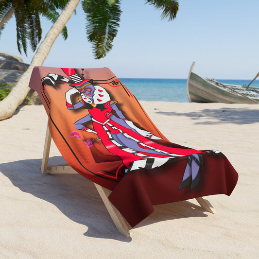 Space Warrior Valentino Beach Towel