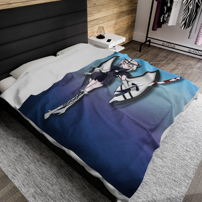 Space Warrior Lute Velveteen Plush Blanket