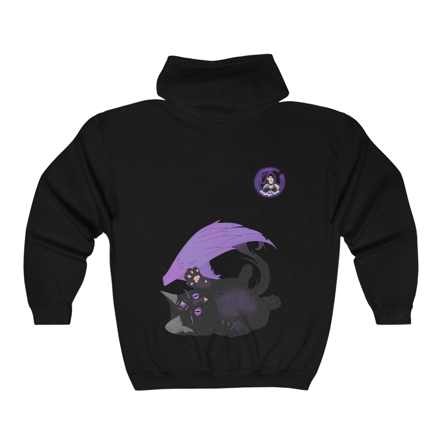 Winged Kitten Unisex Heavy Blend™ Full Zip Hooded Sweatshirt