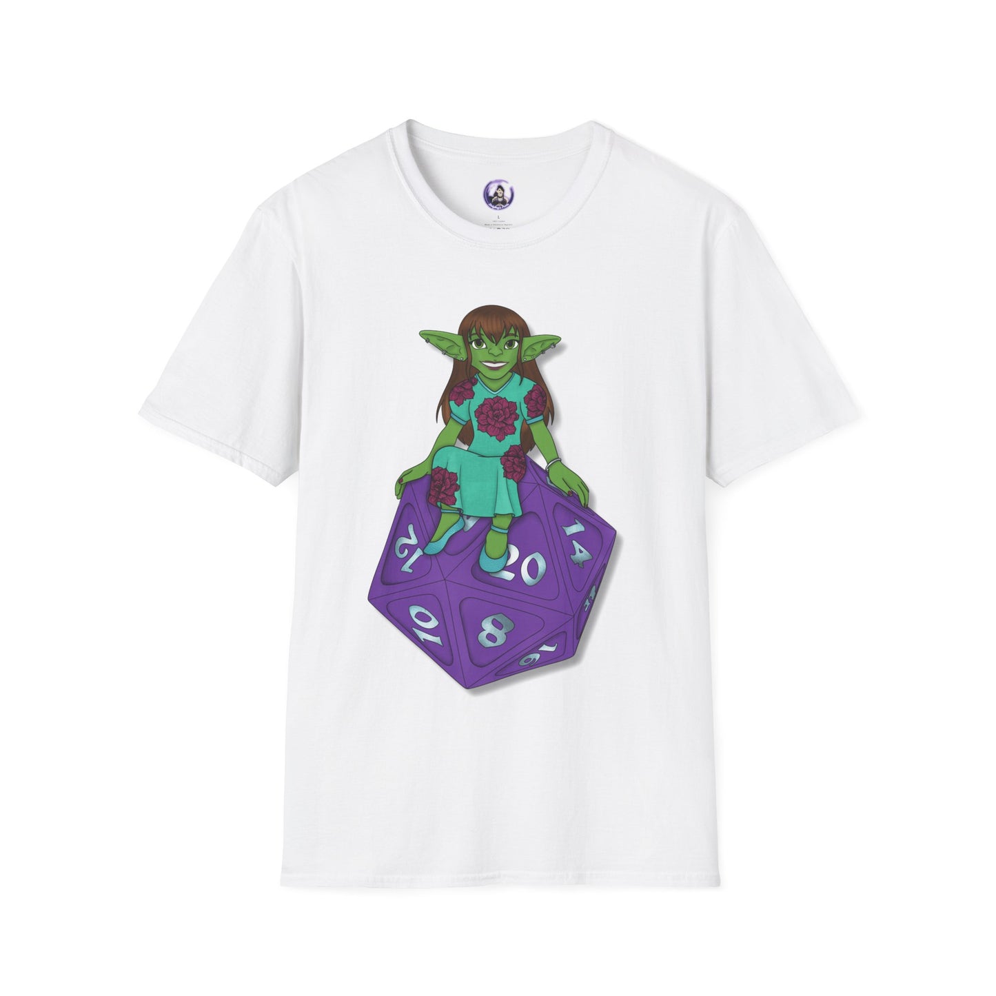 Goblin on a d20 Unisex Softstyle T-Shirt