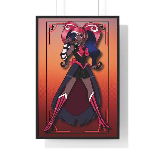 Space Warrior Velvette Vertical Framed Poster