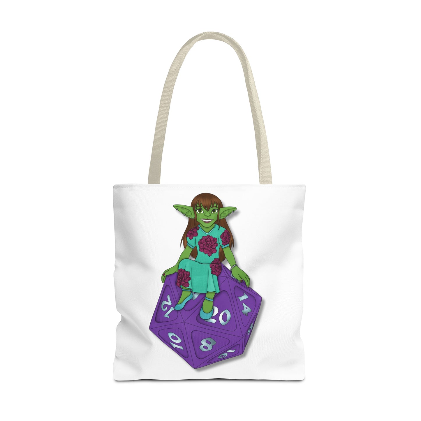 Goblin on a d20 Tote Bag