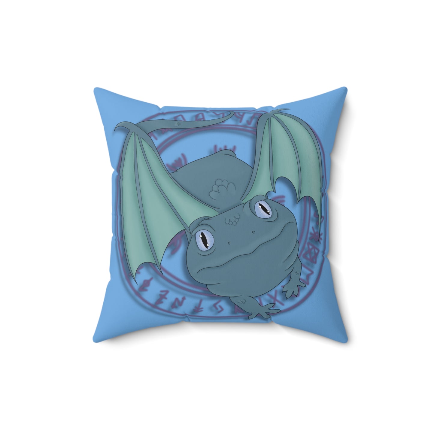 Baby Dragon Spun Polyester Square Pillow