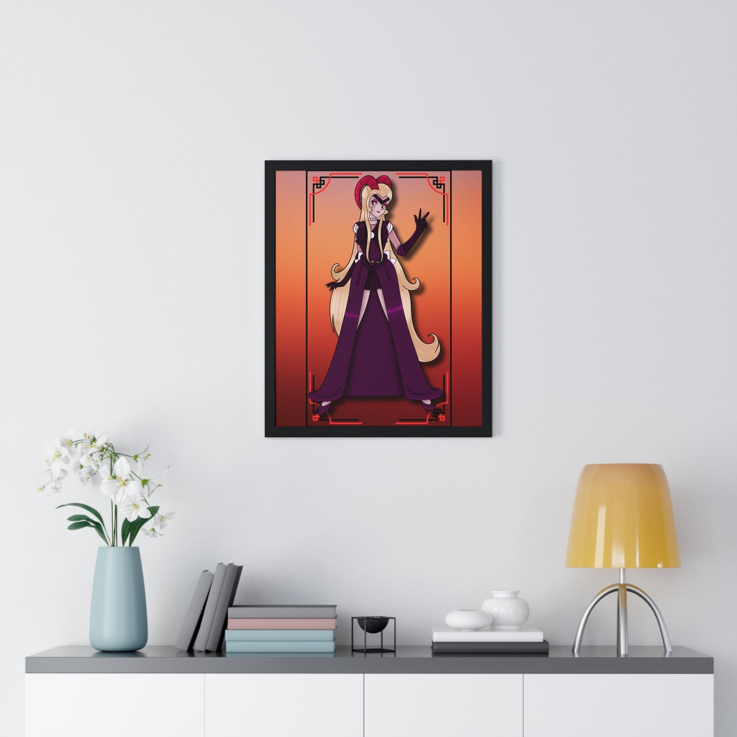 Space Warrior Lilith Vertical Framed Poster