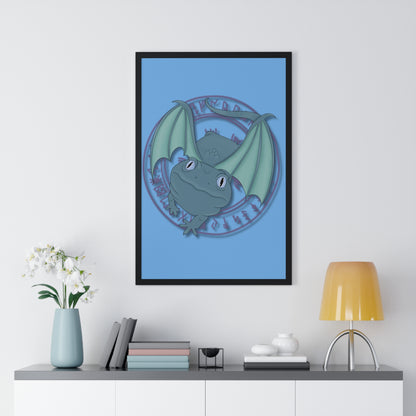 Baby Dragon Vertical Framed Poster