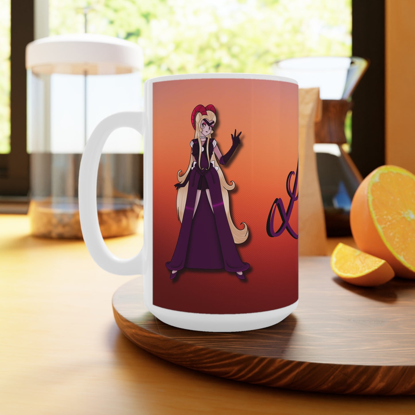 Space Warrior Lilith White Ceramic Mug, 11oz and 15oz