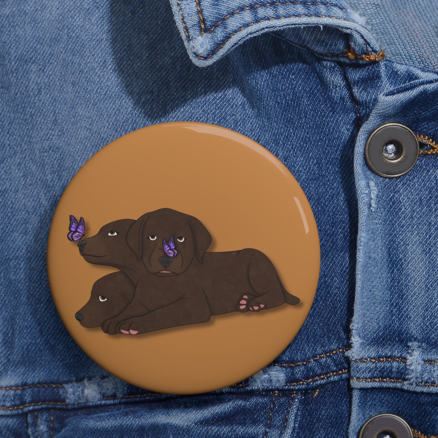 Cerberus Puppy Pin Buttons