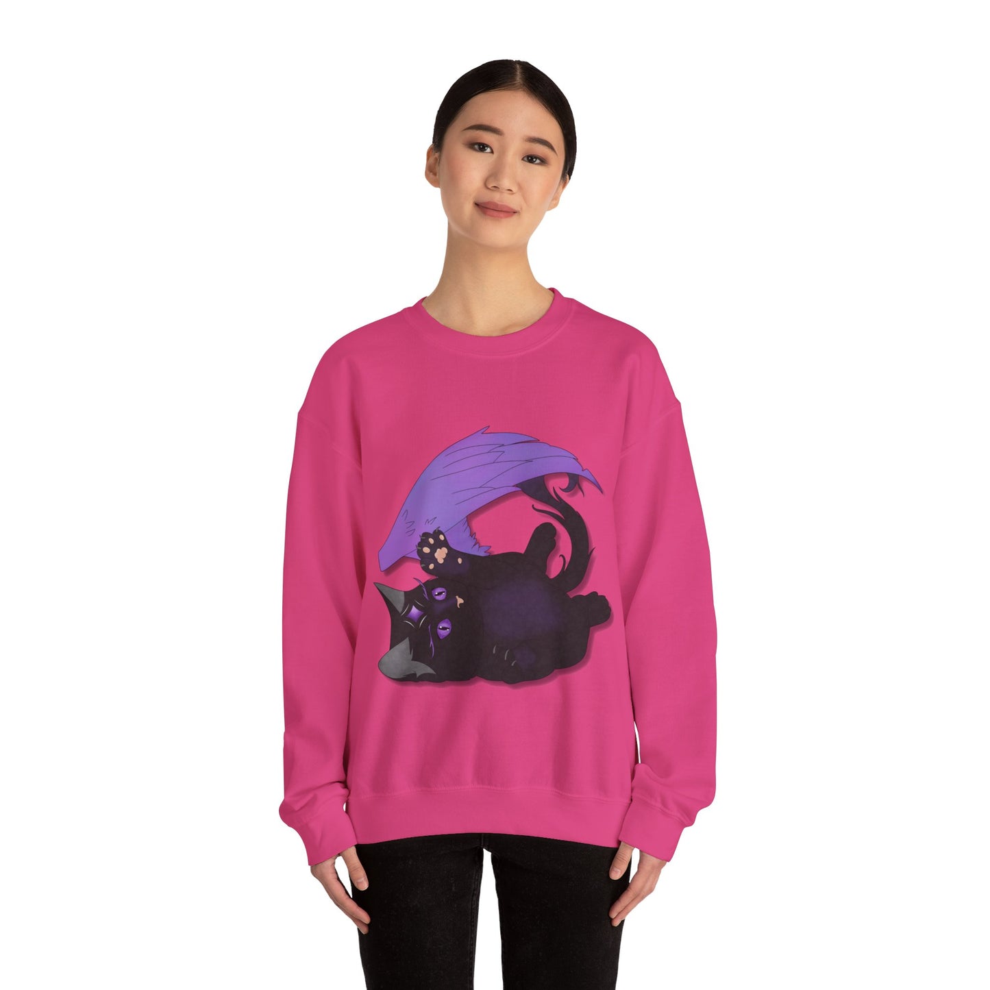 Winged Kitten Unisex Heavy Blend™ Crewneck Sweatshirt