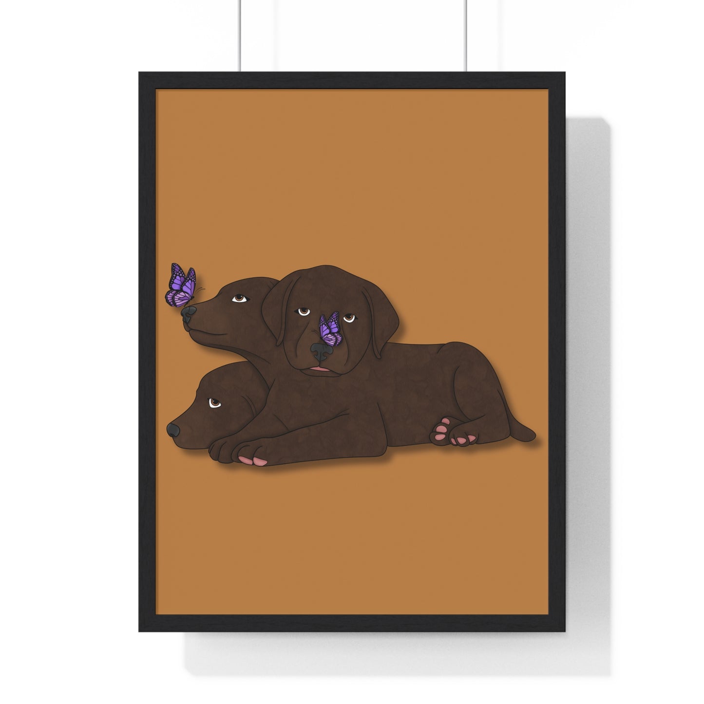 Cerberus Puppy Vertical Framed Poster