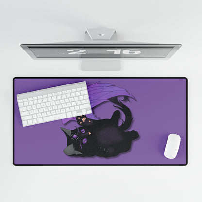 Winged Kitten Desk Mat