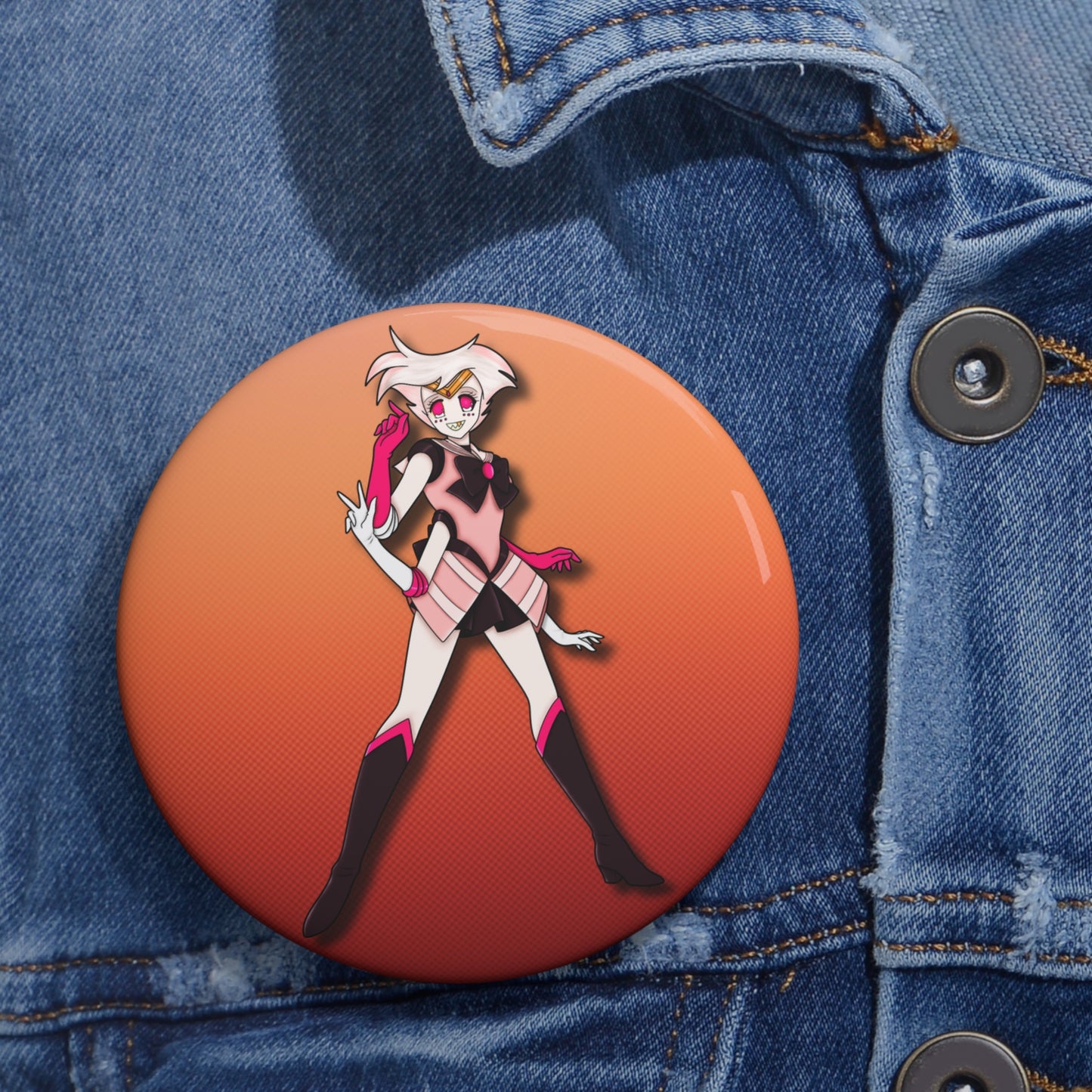 Space Warrior Angel Dust Pin Button