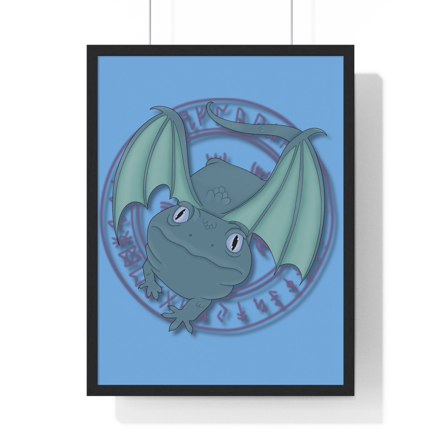 Baby Dragon Vertical Framed Poster