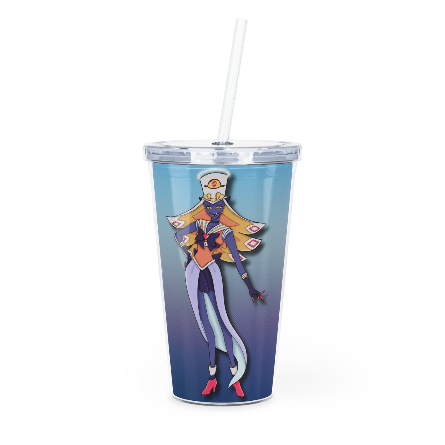 Space Warrior Sir Pentious Plastic Tumbler with Straw