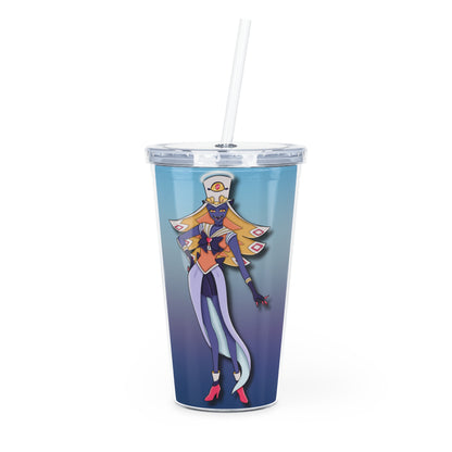 Space Warrior Sir Pentious Plastic Tumbler with Straw