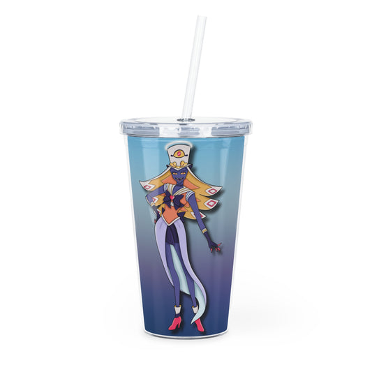 Space Warrior Sir Pentious Plastic Tumbler with Straw