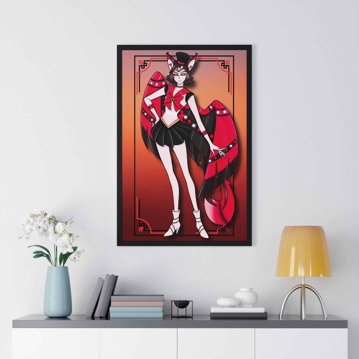 Space Warrior Husk Vertical Framed Poster