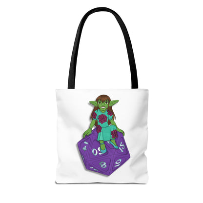 Goblin on a d20 Tote Bag